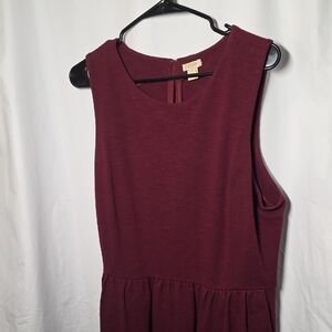 J. Crew Burgundy Sleeveless Dress